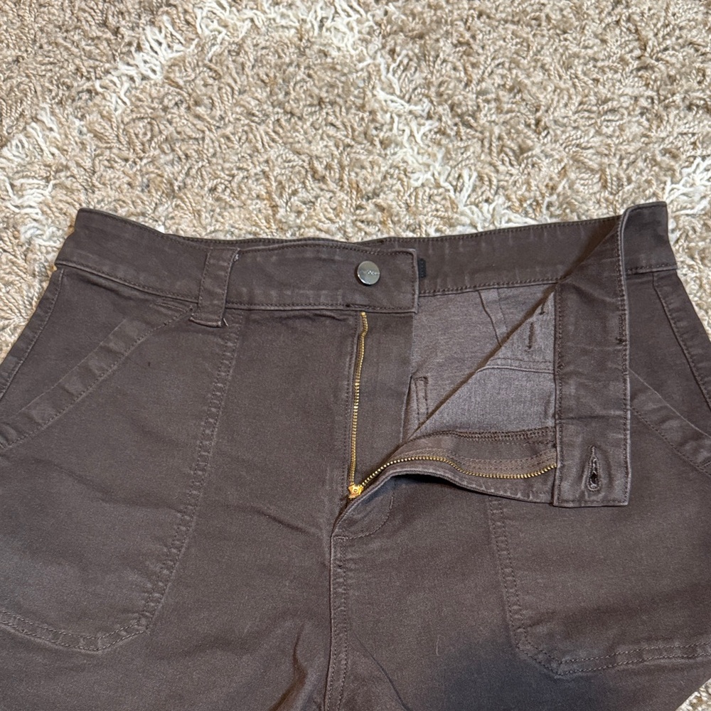 Joe’s Jeans Chloe Utility High Rise Wide Leg Jeans Coffee Bean Brown size 33 - Picture 8 of 16